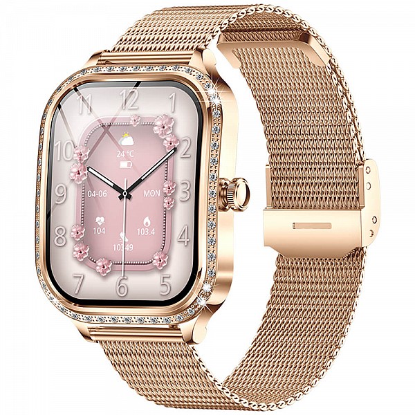 Smartwatch Microwear MK88 - Gold Steel