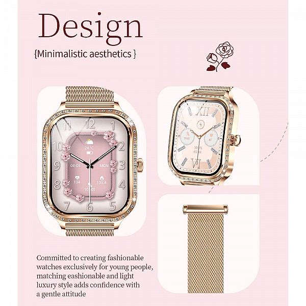 Smartwatch Microwear MK88 - Gold Steel