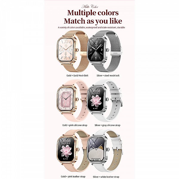 Smartwatch Microwear MK88 - Gold Steel