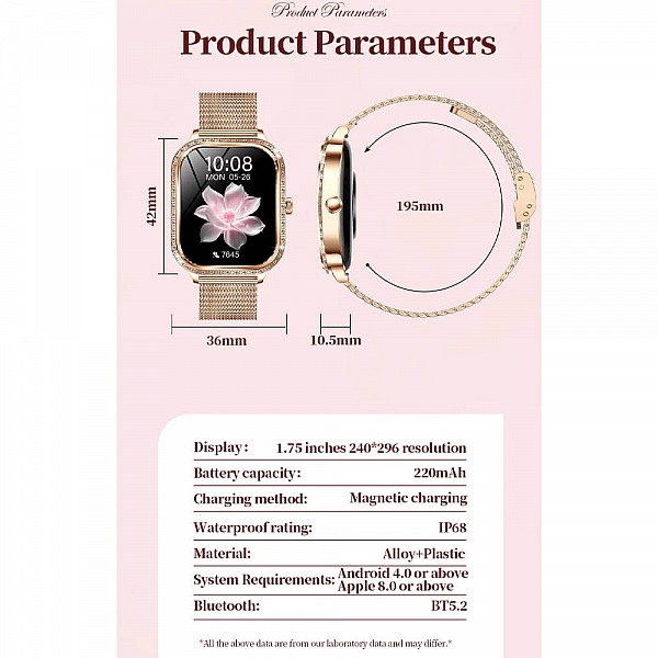 Smartwatch Microwear MK88 - Gold Steel