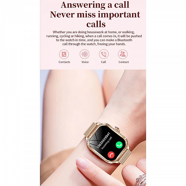 Smartwatch Microwear MK88 - Gold Steel