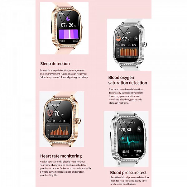 Smartwatch Microwear MK88 - Gold Steel