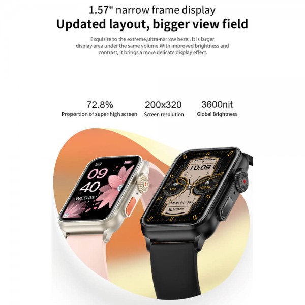 Smartwatch Microwear H23 - Gold Steel