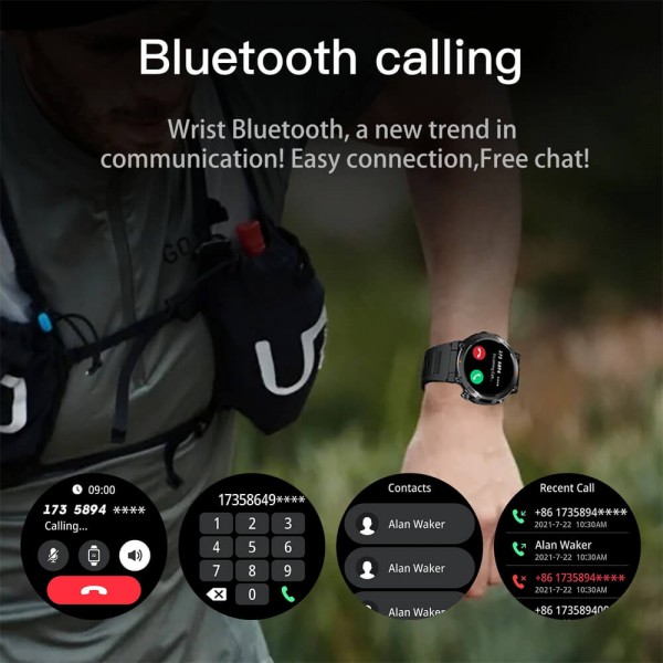 Smartwatch Microwear AK61 - Black Steel
