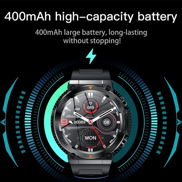 Smartwatch Microwear AK61 - Black Steel