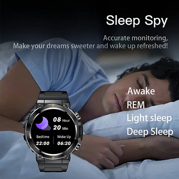 Smartwatch Microwear AK61 - Black Steel