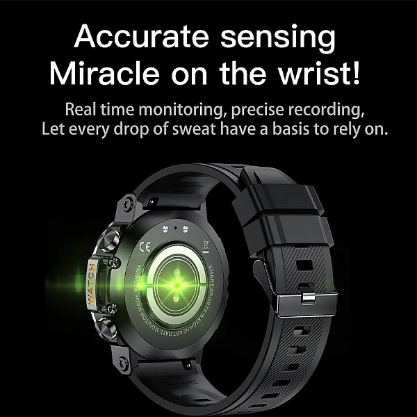 Smartwatch Microwear AK61 - Black Steel