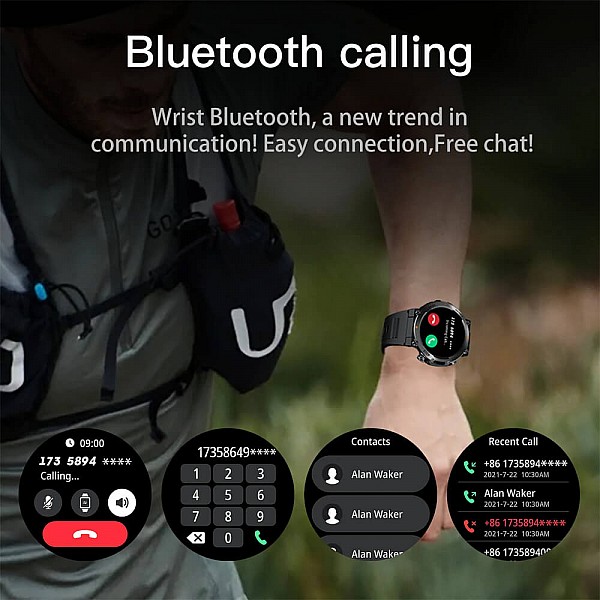 Smartwatch Microwear AK61 - Black Steel