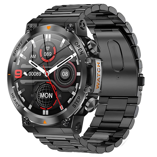 Smartwatch Microwear AK61 - Black Steel