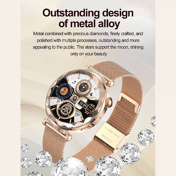 Smartwatch Microwear HK88 - Gold Steel