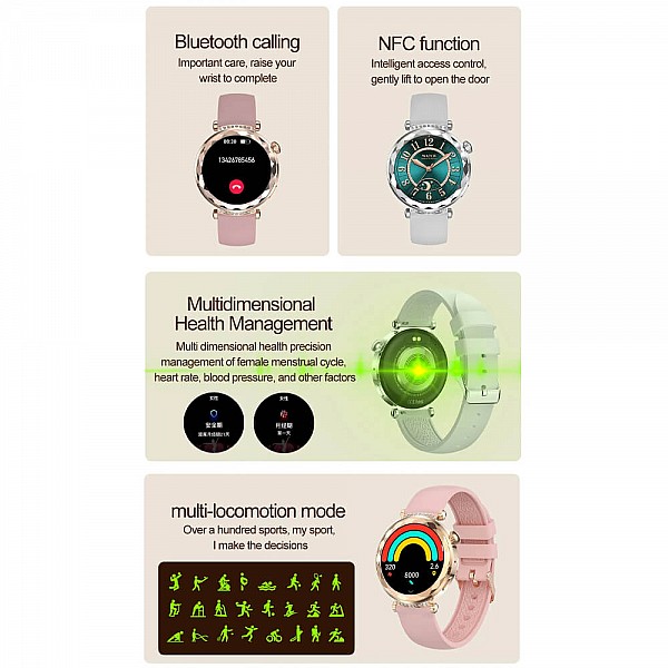 Smartwatch Microwear HK88 - Gold Steel