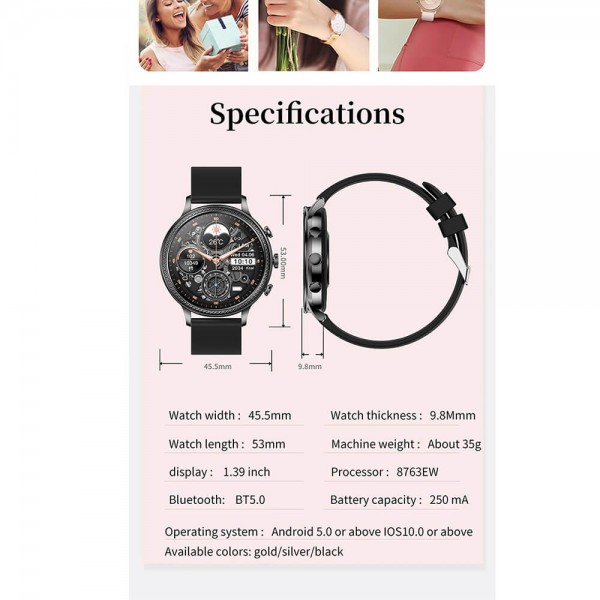 Smartwatch Microwear V60 - Beige