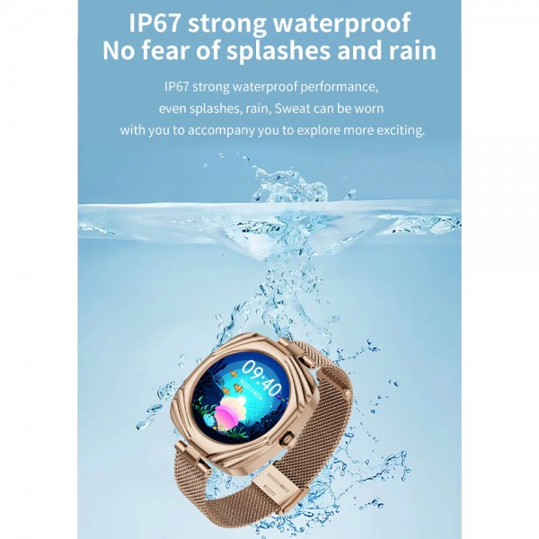 Smartwatch Microwear AW5 - Gold Steel