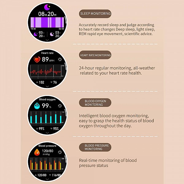 Smartwatch Microwear AW5 - Silver Steel