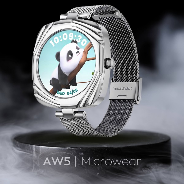 Smartwatch Microwear AW5 - Silver Steel