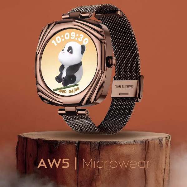 Smartwatch Microwear AW5 - Brown Steel