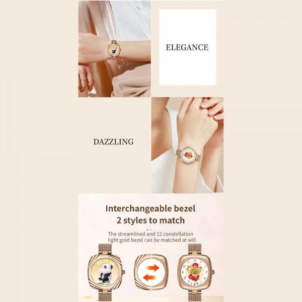 Smartwatch Microwear AW5 - Gold Steel
