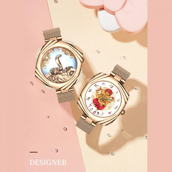 Smartwatch Microwear AW5 - Gold Steel