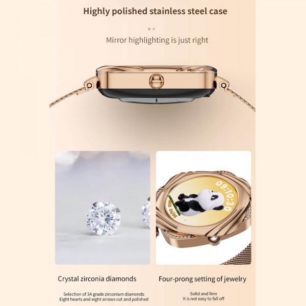 Smartwatch Microwear AW5 - Gold Steel