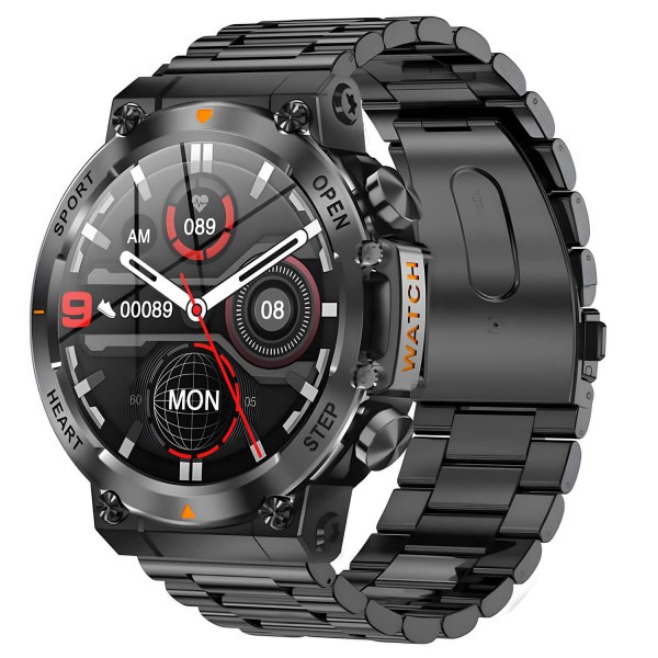 Smartwatch Microwear AK61 - Black Steel