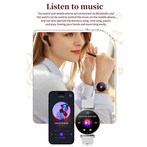 Smartwatch Microwear Y16 - Pink Silicone