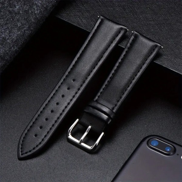 Microwear Λουράκι Δερμάτινο 24mm με Quick Release - Black
