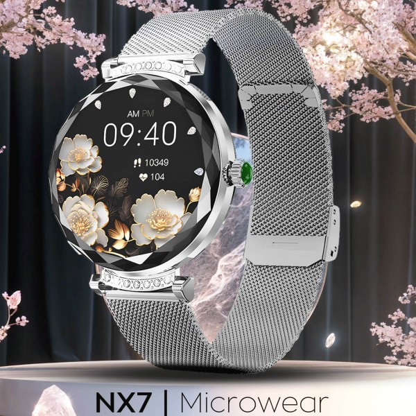 Smartwatch Microwear NX7 Pro  -  Silver Steel