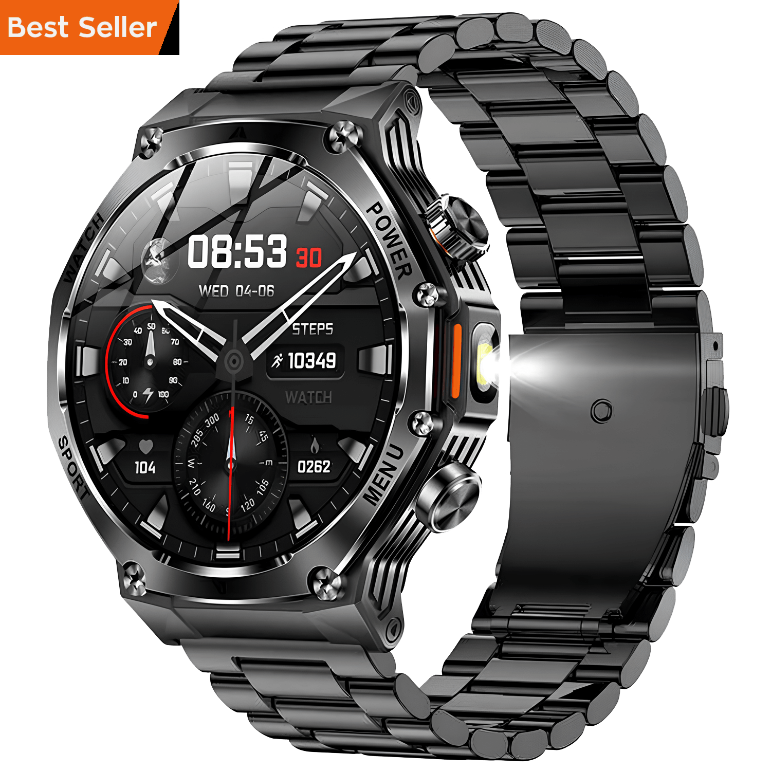 Smartwatch Microwear AK82 - Black Steel