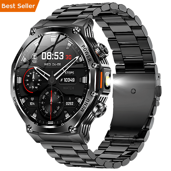 Smartwatch Microwear AK82 - Black Steel