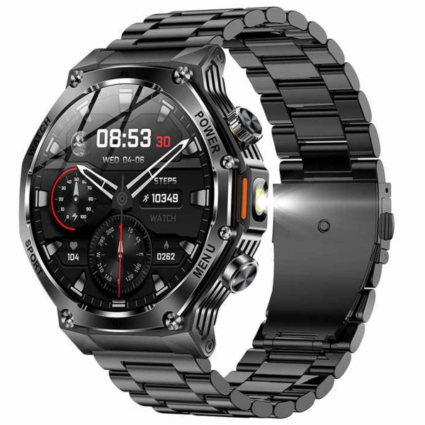 Smartwatch Microwear AK82 - Black Steel