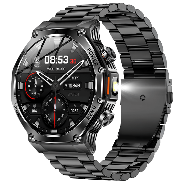 Smartwatch Microwear AK82 - Black Steel