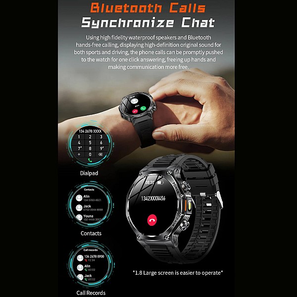 Smartwatch Microwear AK82 - Silver Steel