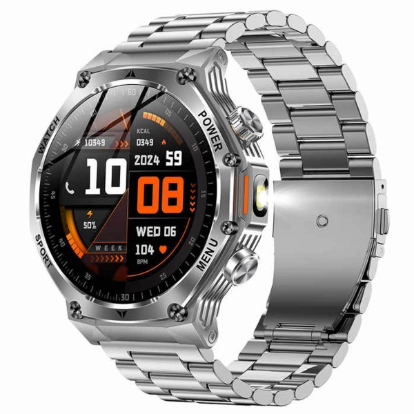 Smartwatch Microwear AK82 - Silver Steel