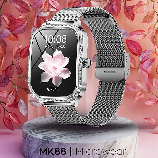 Smartwatch Microwear MK88 - Silver Steel