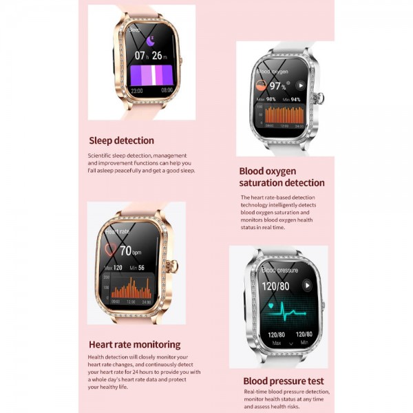 Smartwatch Microwear MK88 - Silver Steel