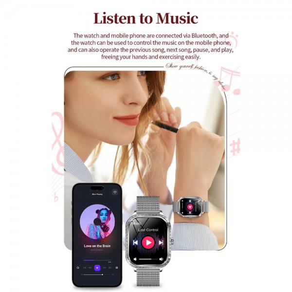 Smartwatch Microwear MK88 - Silver Steel