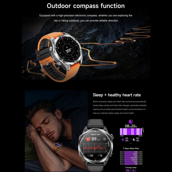 Smartwatch Microwear - HD300 Black Steel
