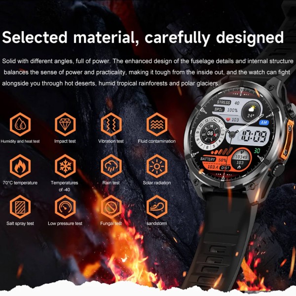 Smartwatch Microwear - HD300 Black Steel