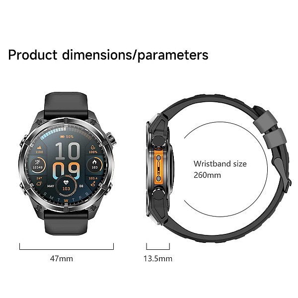 Smartwatch Microwear - HD300 Black Steel Smartwatch Microwear - HD300 Black Steel
