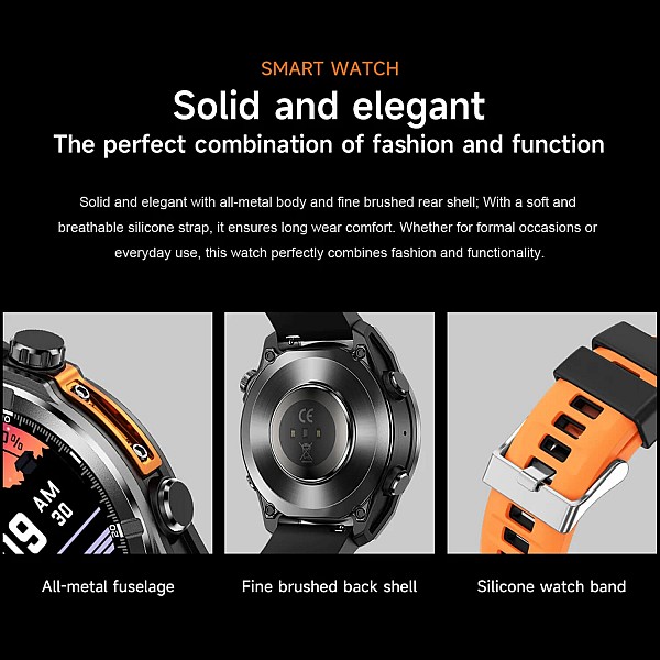 Smartwatch Microwear - HD300 Black Steel