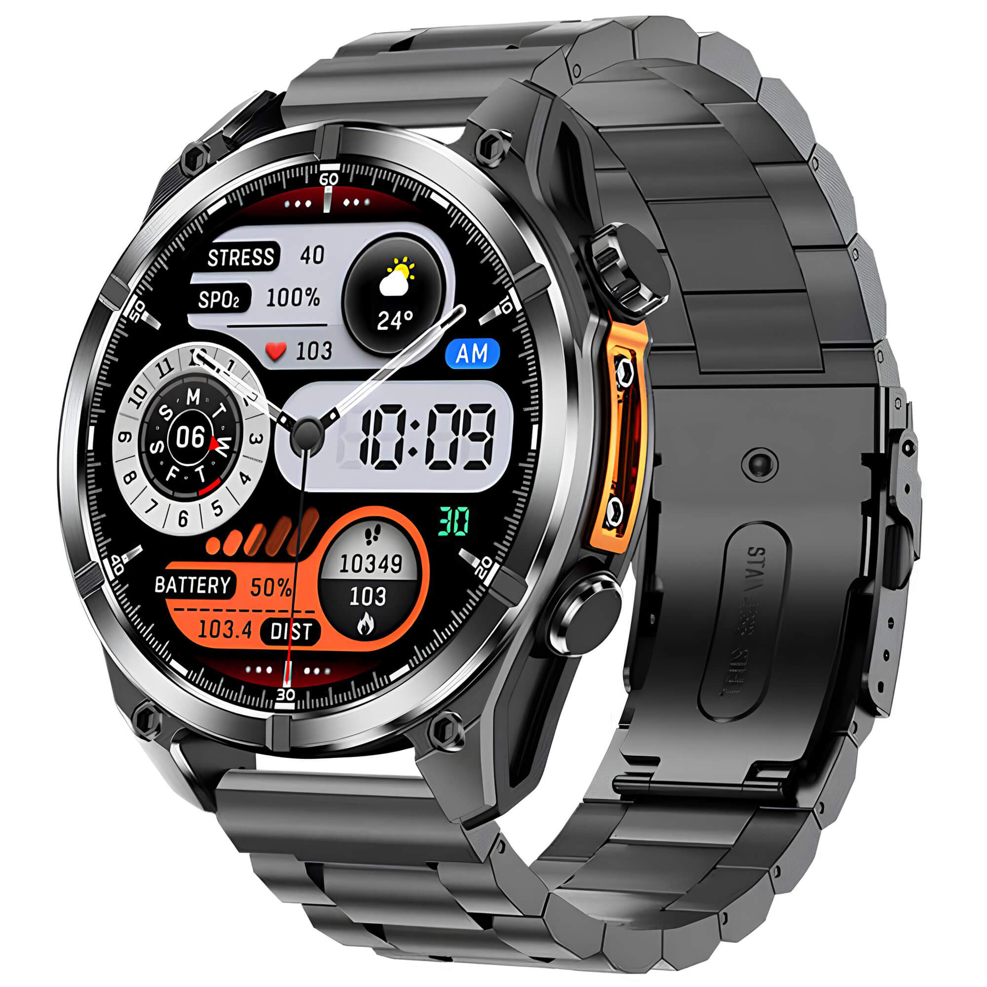 Smartwatch Microwear - HD300 Black Steel
