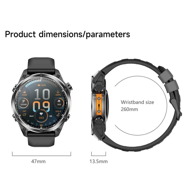 Smartwatch Microwear - HD300 Silver Steel