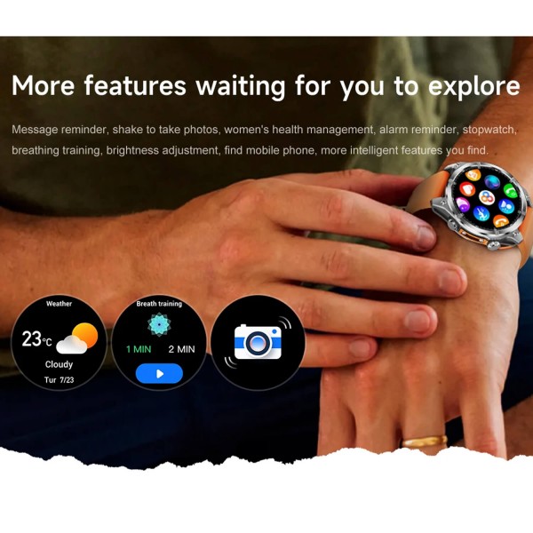 Smartwatch Microwear - HD300 Silver Steel