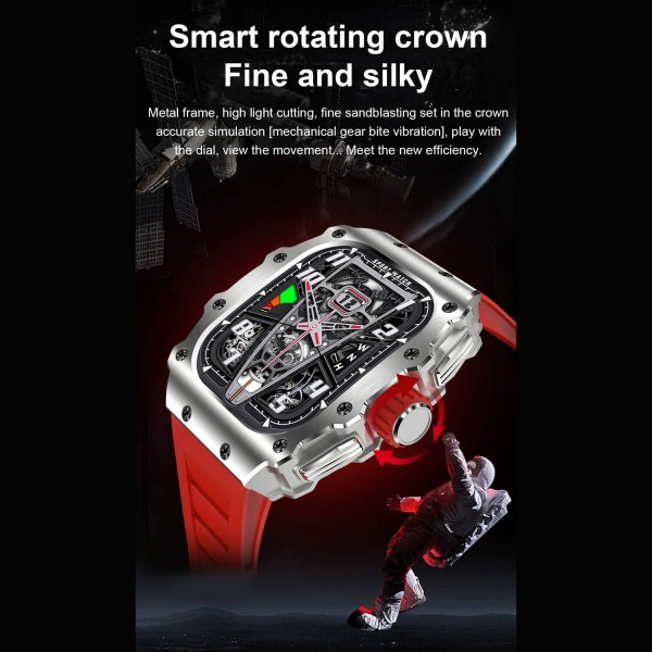 Smartwatch Microwear AK65 - Black Silicone
