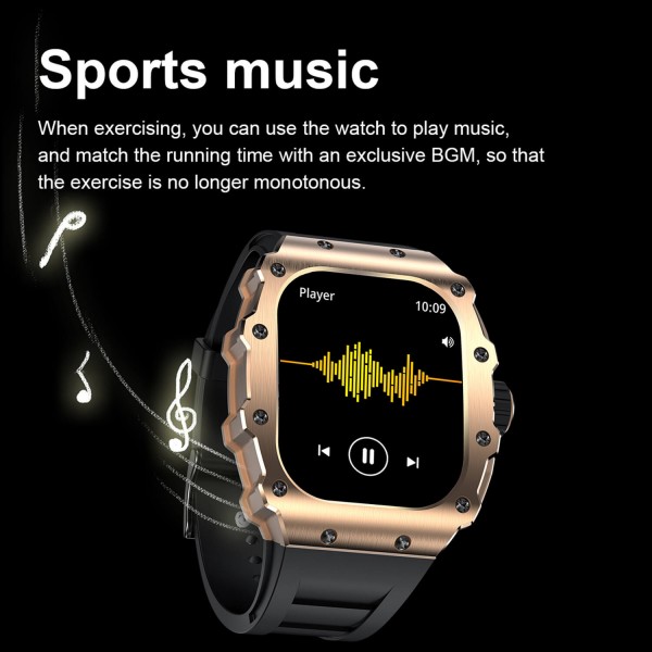 Smartwatch Microwear AK65 - Black Silicone