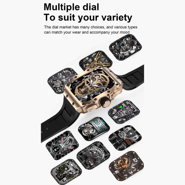 Smartwatch Microwear AK65 - Black Silicone