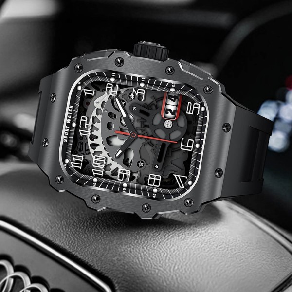 Smartwatch Microwear AK65 - Black Silicone