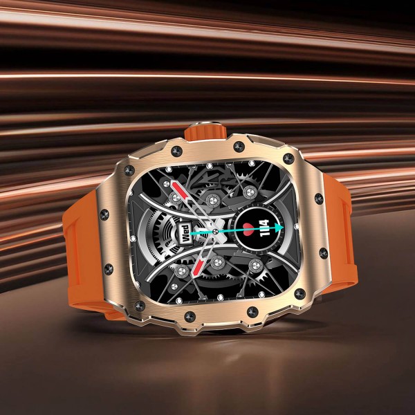 Smartwatch Microwear AK65 - Black Silicone