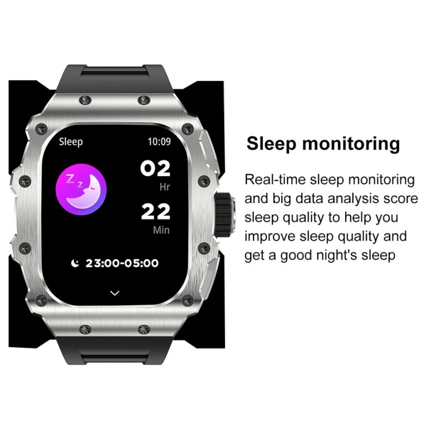 Smartwatch Microwear AK65 - Black Silicone