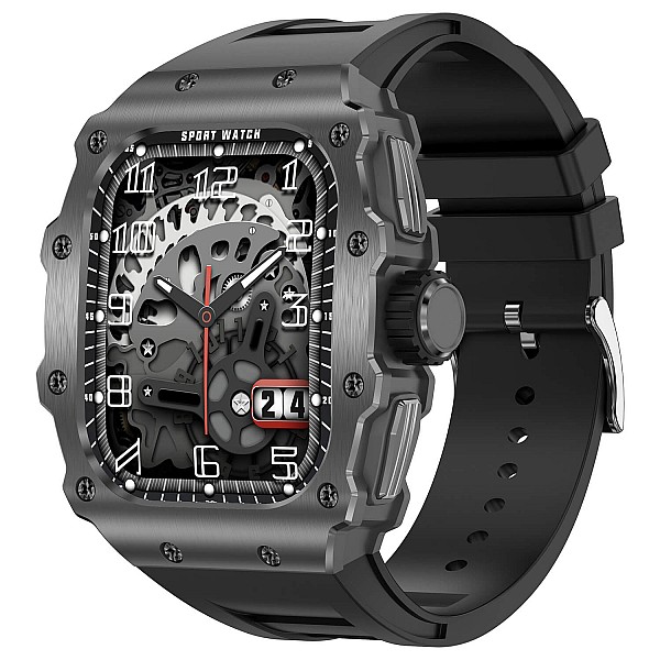 Smartwatch Microwear AK65 - Black Silicone